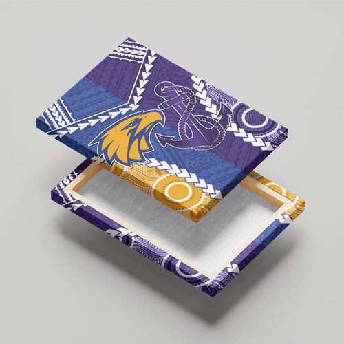 Football Eagles and Dockers Canvas Wall Art 2026 Together Aboriginal Polynesian Pattern