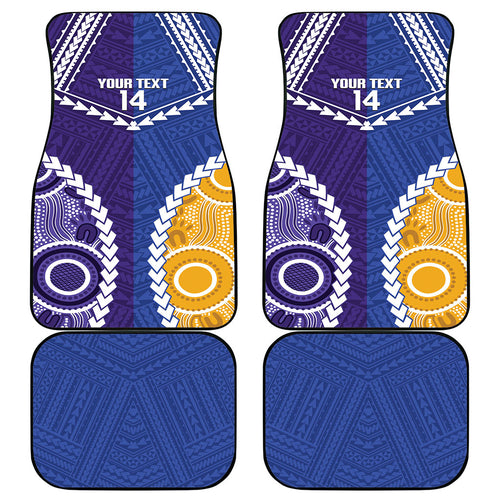 Custom Football Eagles and Dockers Car Mats 2026 Together Aboriginal Polynesian Pattern