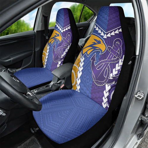 Football Eagles and Dockers Car Seat Cover 2026 Together Aboriginal Polynesian Pattern