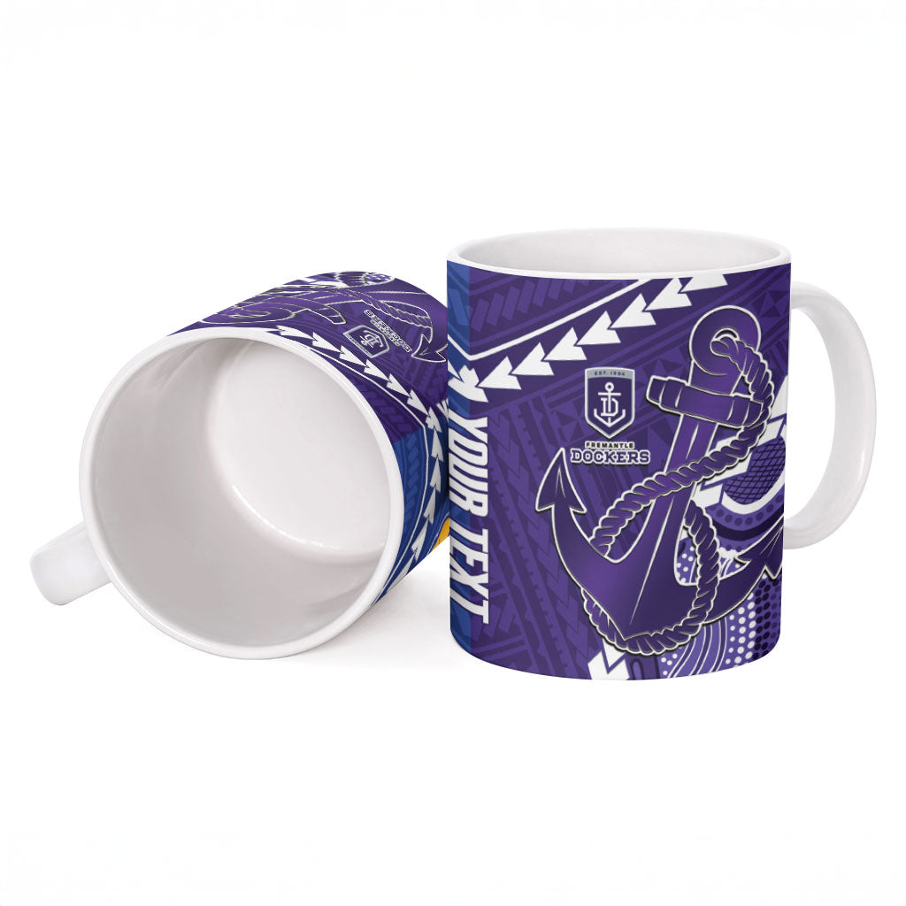 Custom Football Eagles and Dockers Ceramic Mug 2026 Together Aboriginal Polynesian Pattern