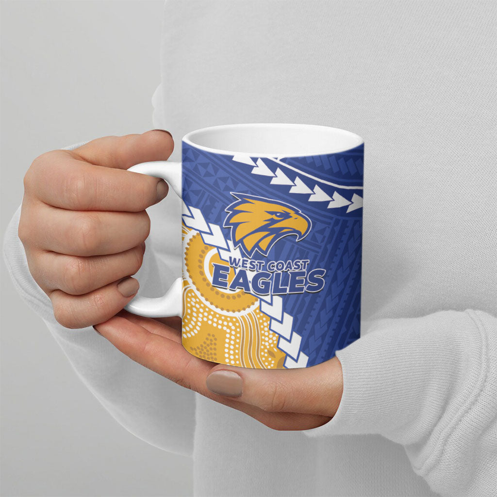 Custom Football Eagles and Dockers Ceramic Mug 2026 Together Aboriginal Polynesian Pattern