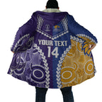 Custom Football Eagles and Dockers Cloak 2026 Together Aboriginal Polynesian Pattern