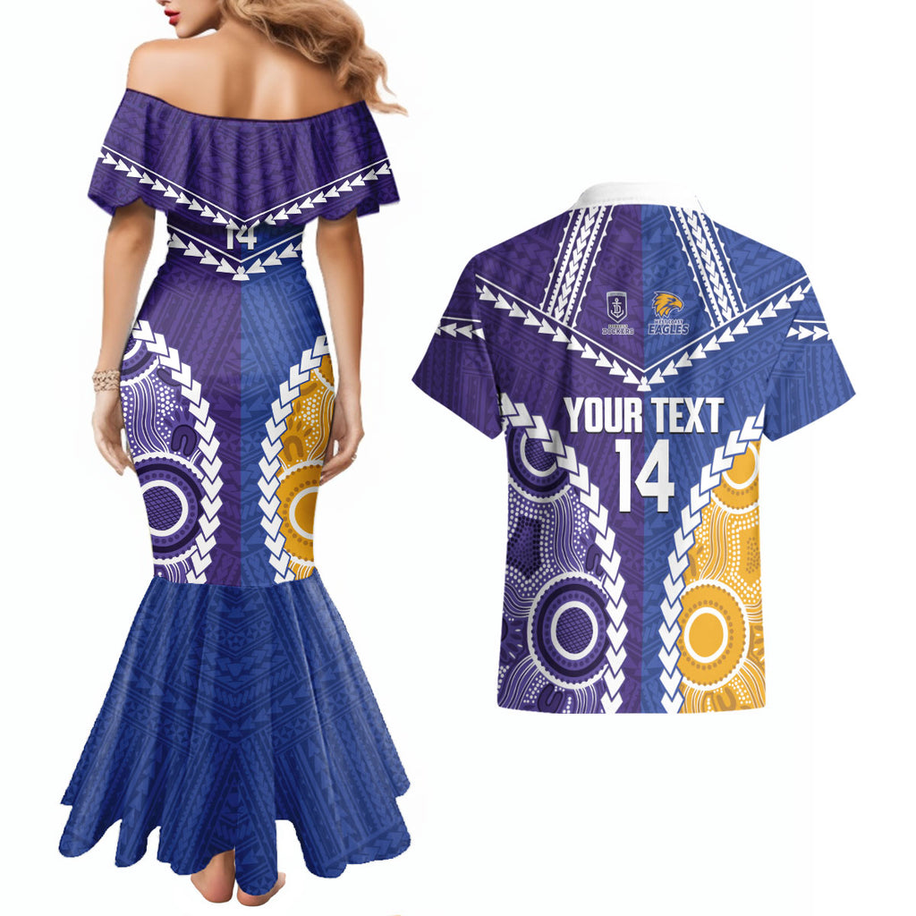 Custom Football Eagles and Dockers Couples Matching Mermaid Dress and Hawaiian Shirt 2026 Together Aboriginal Polynesian Pattern