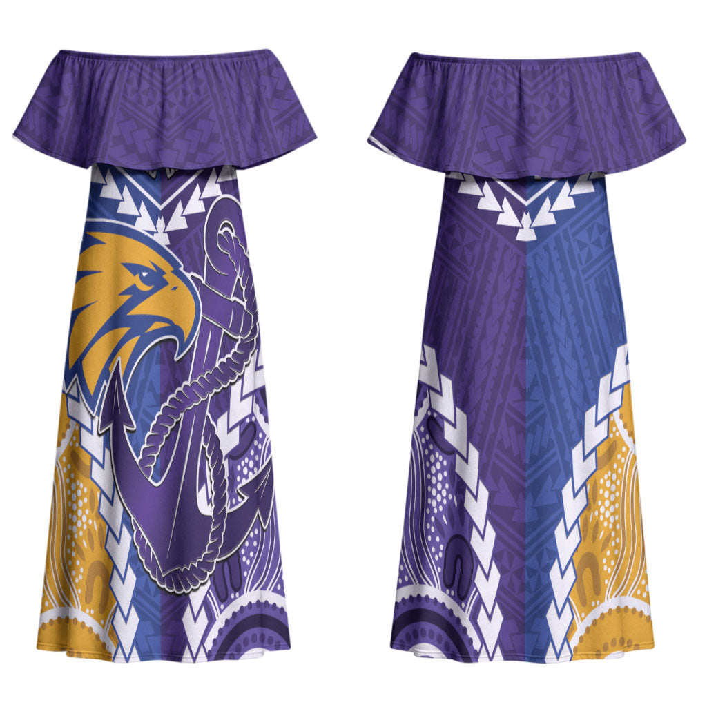 Custom Football Eagles and Dockers Couples Matching Off Shoulder Maxi Dress and Hawaiian Shirt 2026 Together Aboriginal Polynesian Pattern LT14