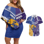 Custom Football Eagles and Dockers Couples Matching Off Shoulder Short Dress and Hawaiian Shirt 2026 Together Aboriginal Polynesian Pattern