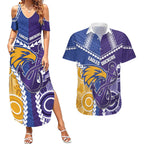 Custom Football Eagles and Dockers Couples Matching Summer Maxi Dress and Hawaiian Shirt 2026 Together Aboriginal Polynesian Pattern