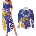 Custom Football Eagles and Dockers Couples Matching Summer Maxi Dress and Long Sleeve Button Shirt 2026 Together Aboriginal Polynesian Pattern