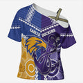 Custom Football Eagles and Dockers Cross Shoulder Shirt 2026 Together Aboriginal Polynesian Pattern