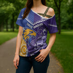 Custom Football Eagles and Dockers Cross Shoulder Shirt 2026 Together Aboriginal Polynesian Pattern