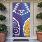 Custom Football Eagles and Dockers Door Cover 2026 Together Aboriginal Polynesian Pattern