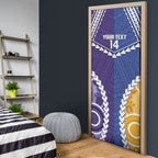Custom Football Eagles and Dockers Door Cover 2026 Together Aboriginal Polynesian Pattern