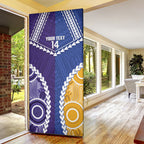 Custom Football Eagles and Dockers Door Cover 2026 Together Aboriginal Polynesian Pattern