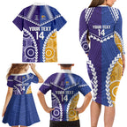 Custom Football Eagles and Dockers Family Matching Long Sleeve Bodycon Dress and Hawaiian Shirt 2026 Together Aboriginal Polynesian Pattern