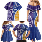 Custom Football Eagles and Dockers Family Matching Mermaid Dress and Hawaiian Shirt 2026 Together Aboriginal Polynesian Pattern