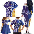 Custom Football Eagles and Dockers Family Matching Off The Shoulder Long Sleeve Dress and Hawaiian Shirt 2026 Together Aboriginal Polynesian Pattern