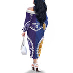 Custom Football Eagles and Dockers Family Matching Off The Shoulder Long Sleeve Dress and Hawaiian Shirt 2026 Together Aboriginal Polynesian Pattern