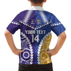 Custom Football Eagles and Dockers Family Matching Off Shoulder Short Dress and Hawaiian Shirt 2026 Together Aboriginal Polynesian Pattern