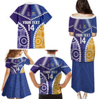 Custom Football Eagles and Dockers Family Matching Puletasi and Hawaiian Shirt 2026 Together Aboriginal Polynesian Pattern
