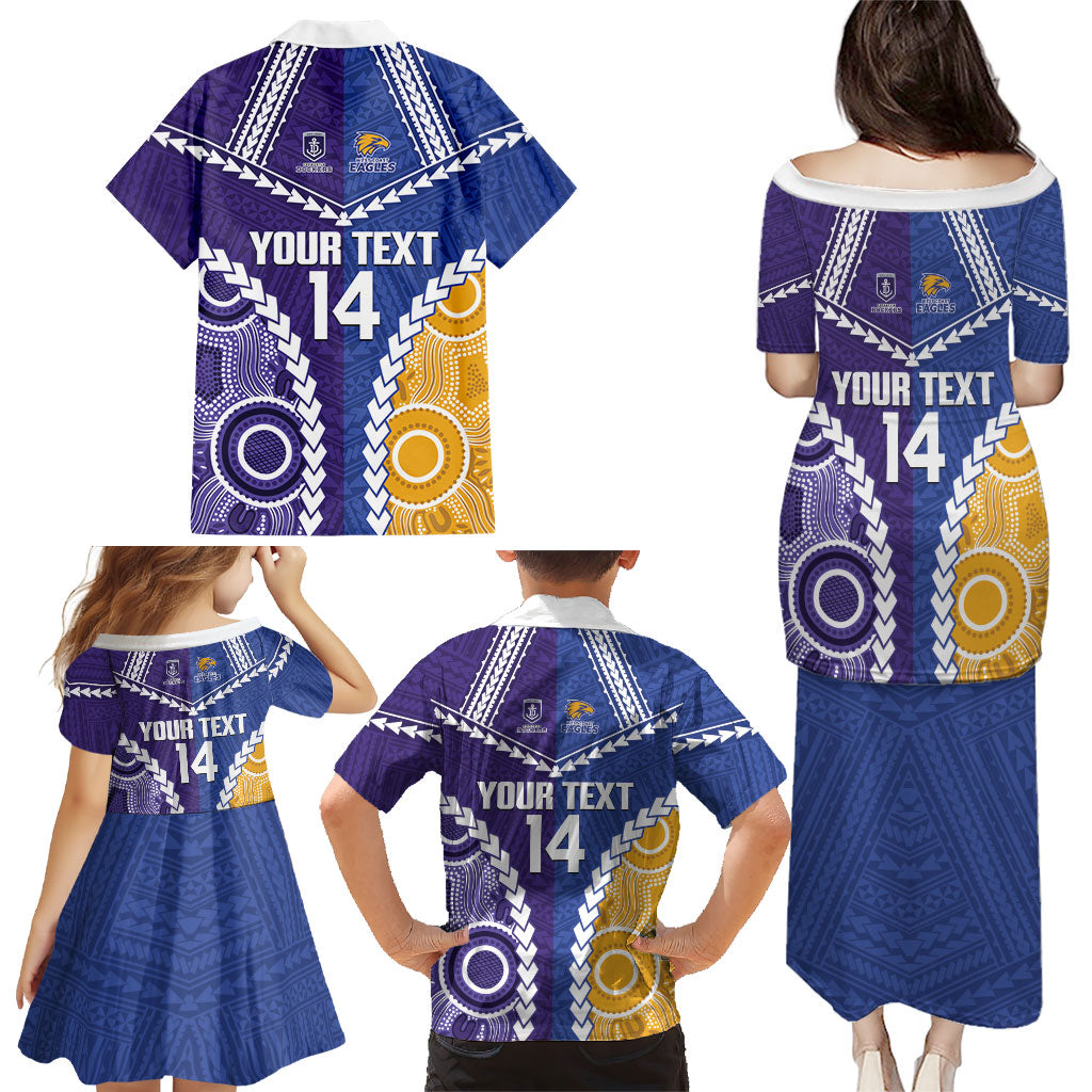 Custom Football Eagles and Dockers Family Matching Puletasi and Hawaiian Shirt 2026 Together Aboriginal Polynesian Pattern