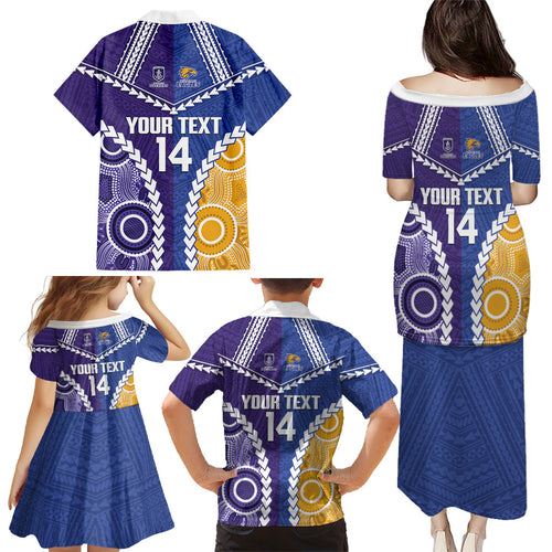 Custom Football Eagles and Dockers Family Matching Puletasi and Hawaiian Shirt 2026 Together Aboriginal Polynesian Pattern