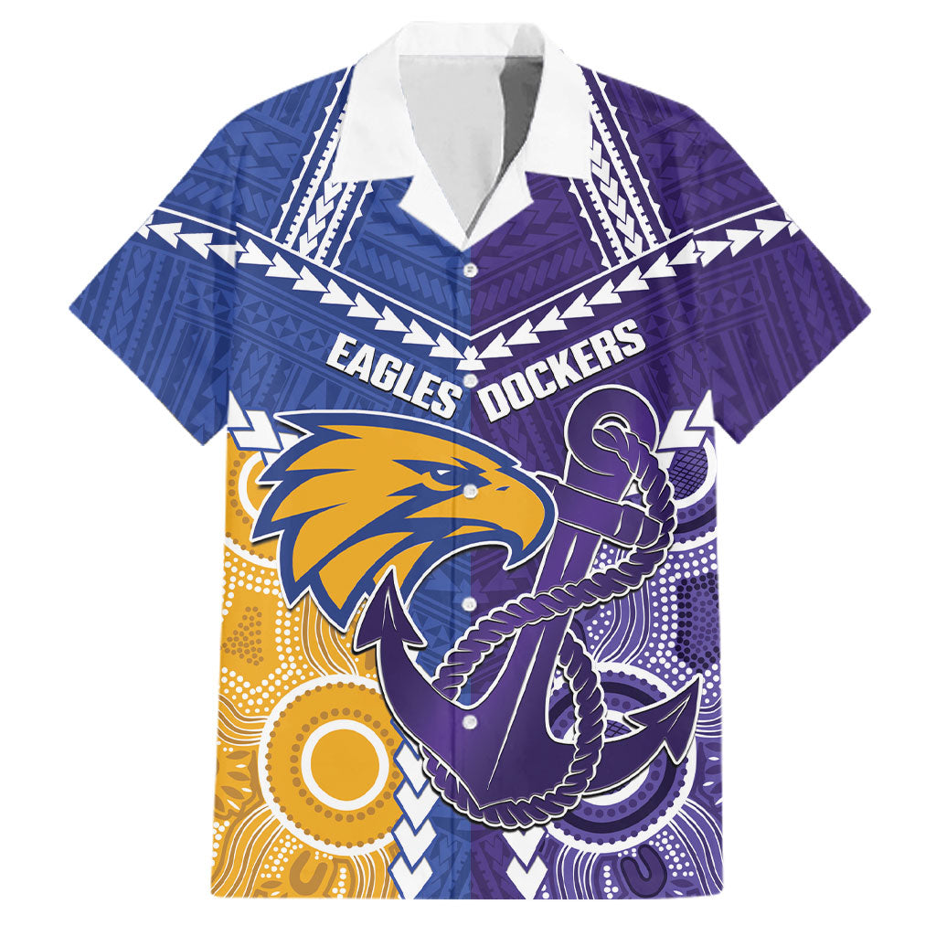Custom Football Eagles and Dockers Family Matching Puletasi and Hawaiian Shirt 2026 Together Aboriginal Polynesian Pattern