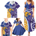 Custom Football Eagles and Dockers Family Matching Summer Maxi Dress and Hawaiian Shirt 2026 Together Aboriginal Polynesian Pattern