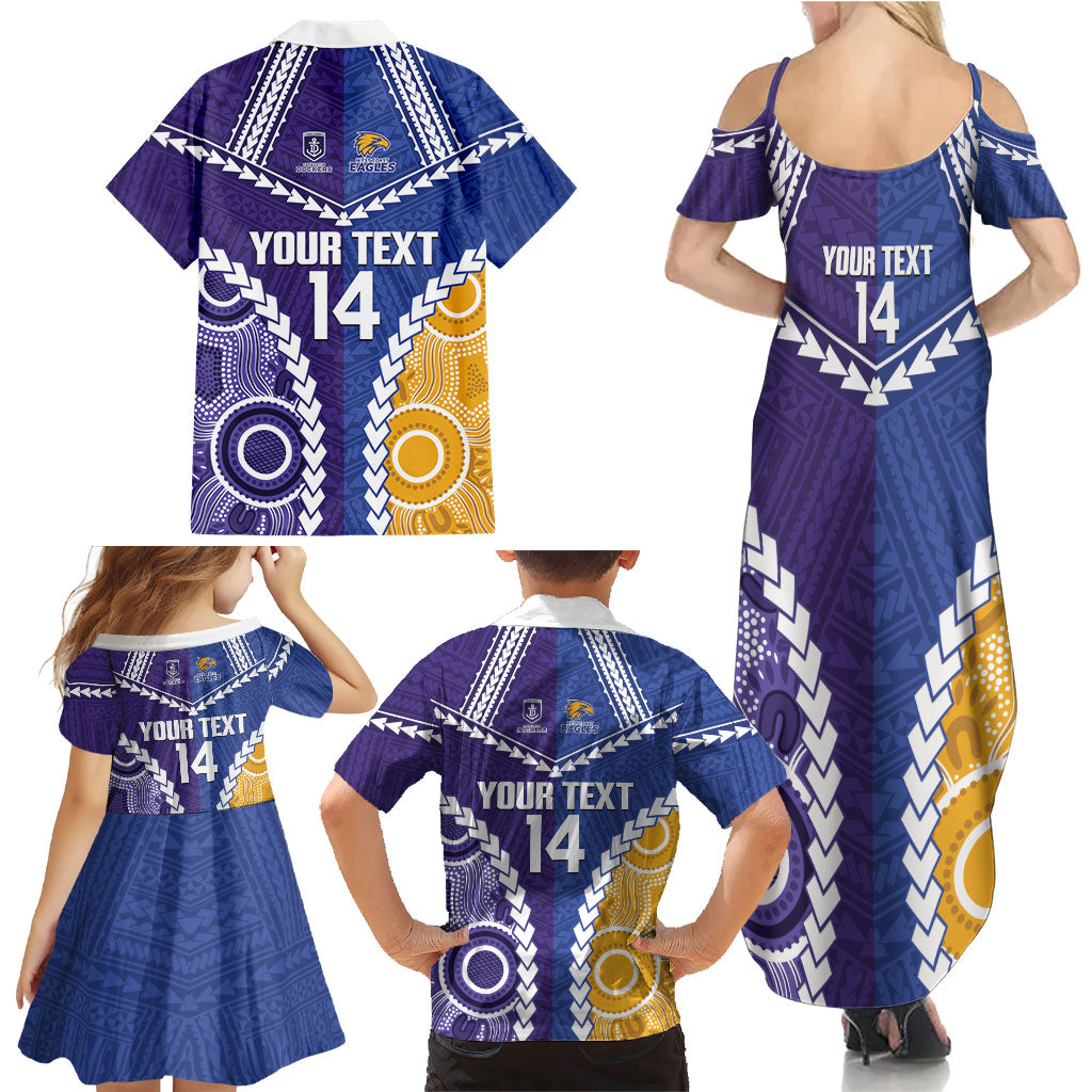 Custom Football Eagles and Dockers Family Matching Summer Maxi Dress and Hawaiian Shirt 2026 Together Aboriginal Polynesian Pattern