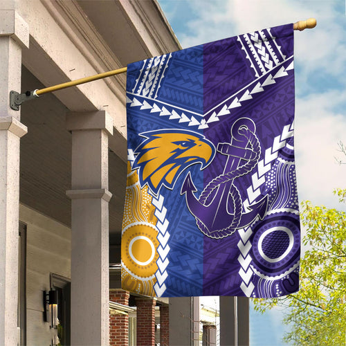 Football Eagles and Dockers Garden Flag 2026 Together Aboriginal Polynesian Pattern