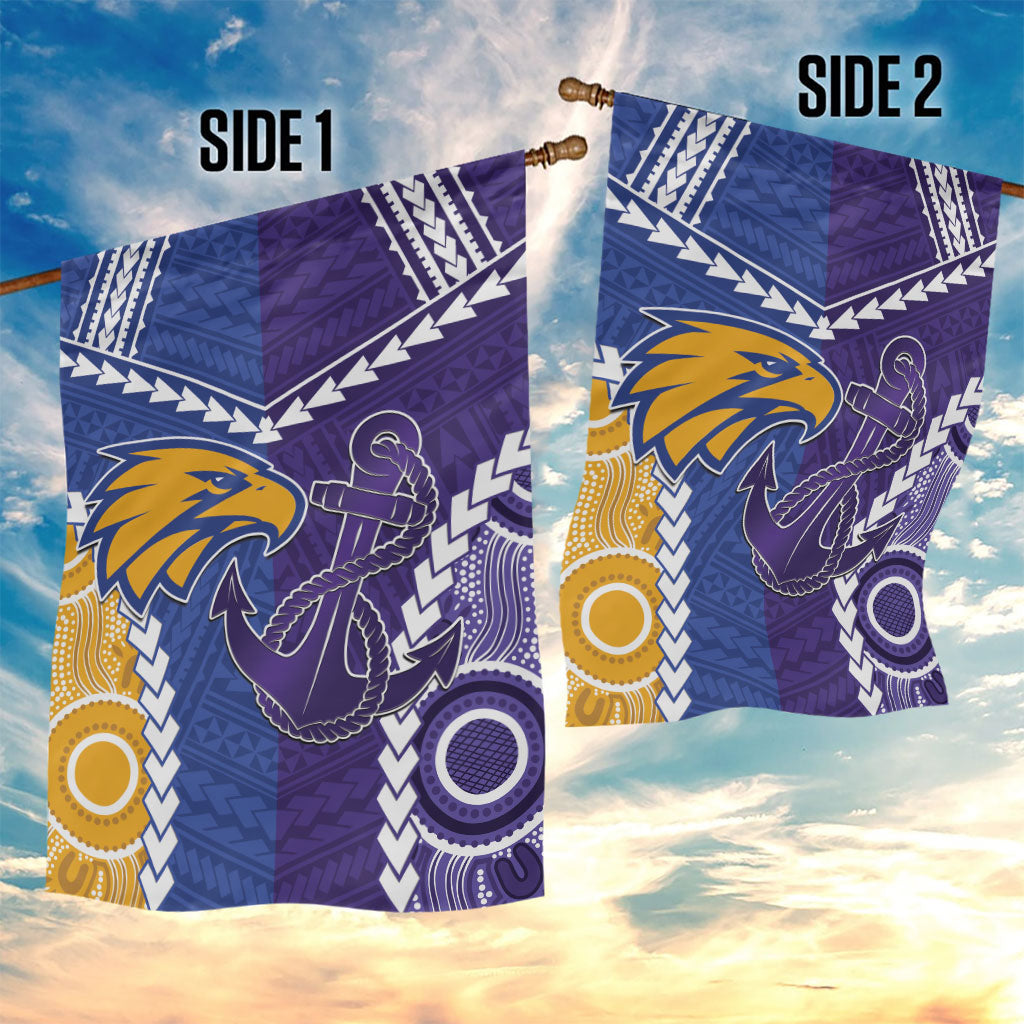 Football Eagles and Dockers Garden Flag 2026 Together Aboriginal Polynesian Pattern