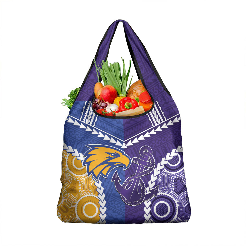 Football Eagles and Dockers Grocery Bag 2026 Together Aboriginal Polynesian Pattern