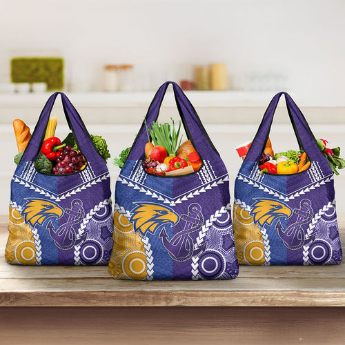 Football Eagles and Dockers Grocery Bag 2026 Together Aboriginal Polynesian Pattern