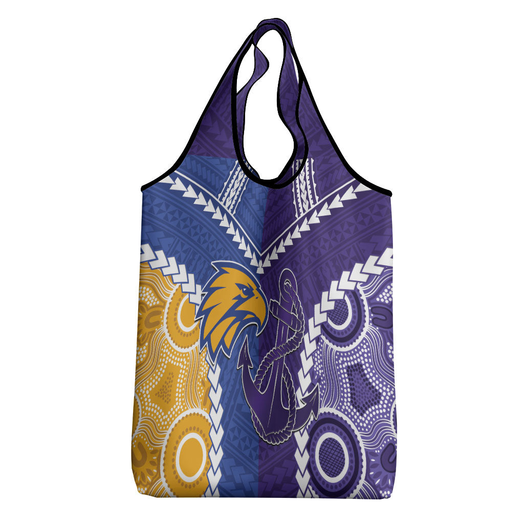 Football Eagles and Dockers Grocery Bag 2026 Together Aboriginal Polynesian Pattern