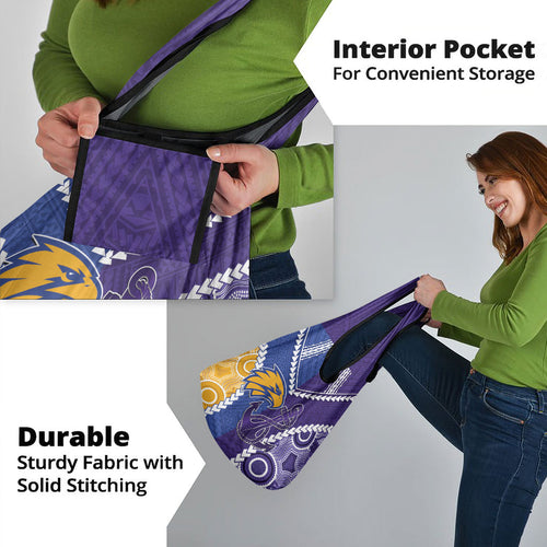 Football Eagles and Dockers Grocery Bag 2026 Together Aboriginal Polynesian Pattern