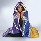 Football Eagles and Dockers Hooded Blanket 2026 Together Aboriginal Polynesian Pattern