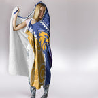 Football Eagles and Dockers Hooded Blanket 2026 Together Aboriginal Polynesian Pattern