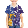 Custom Football Eagles and Dockers Kid Hawaiian Shirt 2026 Together Aboriginal Polynesian Pattern