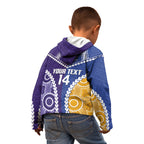 Custom Football Eagles and Dockers Kid Hoodie 2026 Together Aboriginal Polynesian Pattern