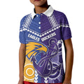 Custom Football Eagles and Dockers Kid Polo Shirt 2026 Together Aboriginal Polynesian Pattern