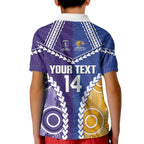 Custom Football Eagles and Dockers Kid Polo Shirt 2026 Together Aboriginal Polynesian Pattern