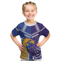 Custom Football Eagles and Dockers Kid T Shirt 2026 Together Aboriginal Polynesian Pattern
