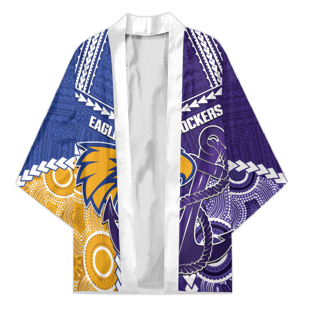 Custom Football Eagles and Dockers Kimono 2026 Together Aboriginal Polynesian Pattern