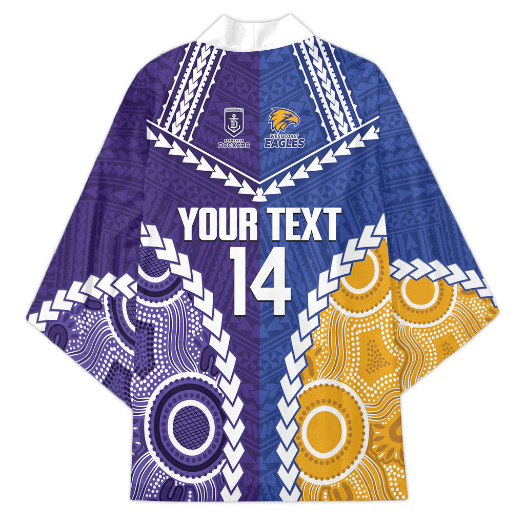 Custom Football Eagles and Dockers Kimono 2026 Together Aboriginal Polynesian Pattern