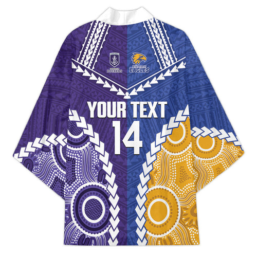 Custom Football Eagles and Dockers Kimono 2026 Together Aboriginal Polynesian Pattern