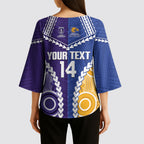 Custom Football Eagles and Dockers Kimono Sleeve Blouse 2026 Together Aboriginal Polynesian Pattern
