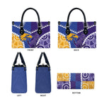 Football Eagles and Dockers Leather Bag 2026 Together Aboriginal Polynesian Pattern