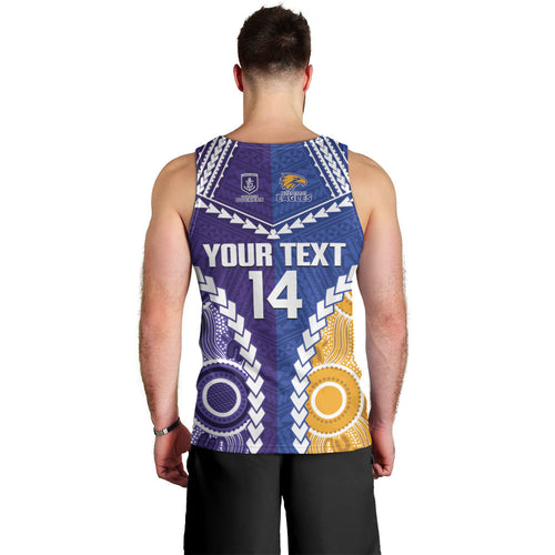 Custom Football Eagles and Dockers Men Tank Top 2026 Together Aboriginal Polynesian Pattern
