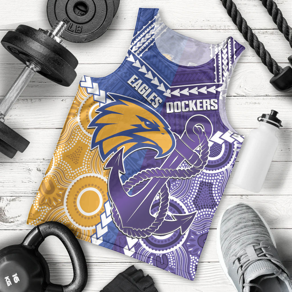 Custom Football Eagles and Dockers Men Tank Top 2026 Together Aboriginal Polynesian Pattern