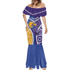 Custom Football Eagles and Dockers Mermaid Dress 2026 Together Aboriginal Polynesian Pattern