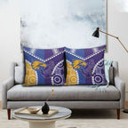Football Eagles and Dockers Pillow Cover 2026 Together Aboriginal Polynesian Pattern