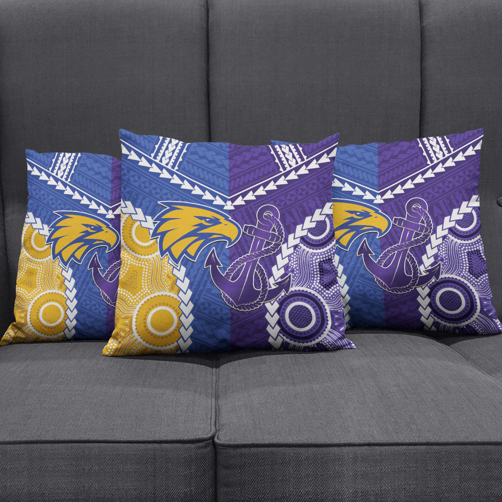 Football Eagles and Dockers Pillow Cover 2026 Together Aboriginal Polynesian Pattern